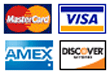 We Accept Visa, Mastercard, Amex and Discover
